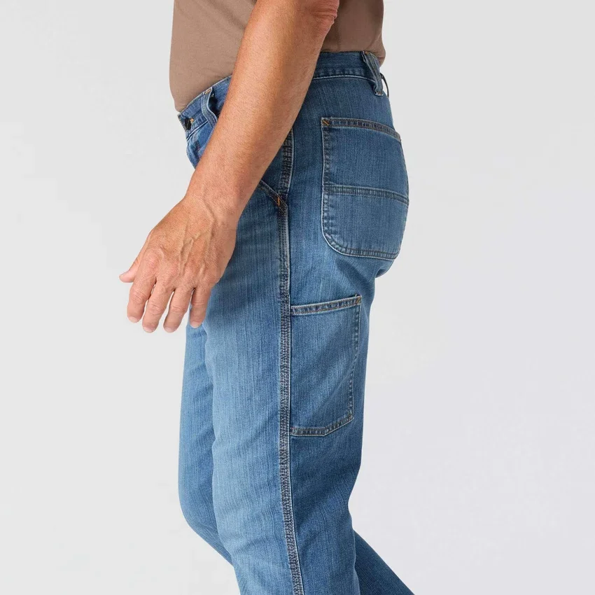 Relaxed Straight Rugged Flex-arbejdsjeans til mænd