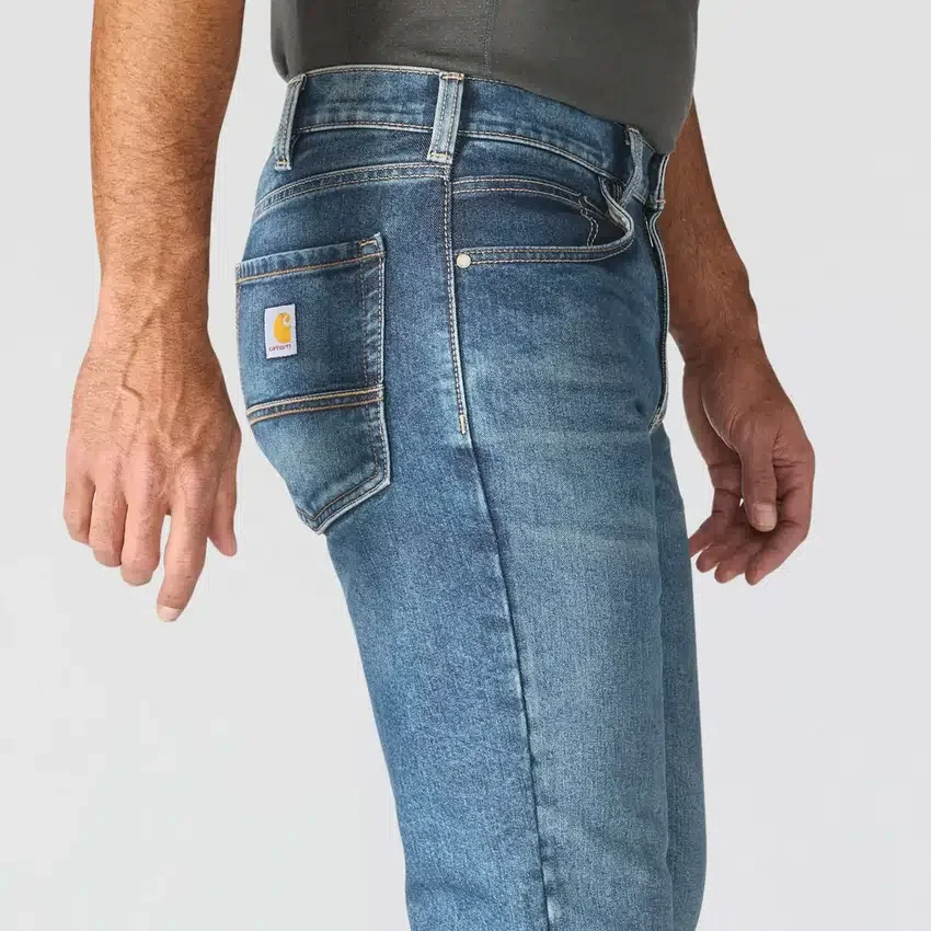 Relaxed Straight Rugged Flex-arbejdsjeans til mænd