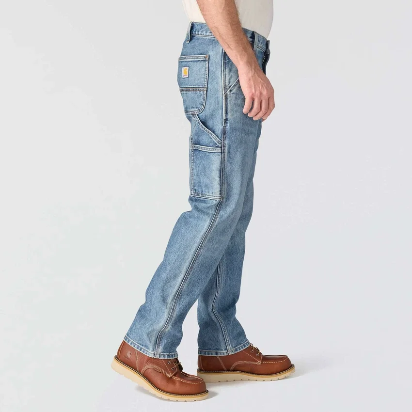 Relaxed Straight Rugged Flex-arbejdsjeans til mænd