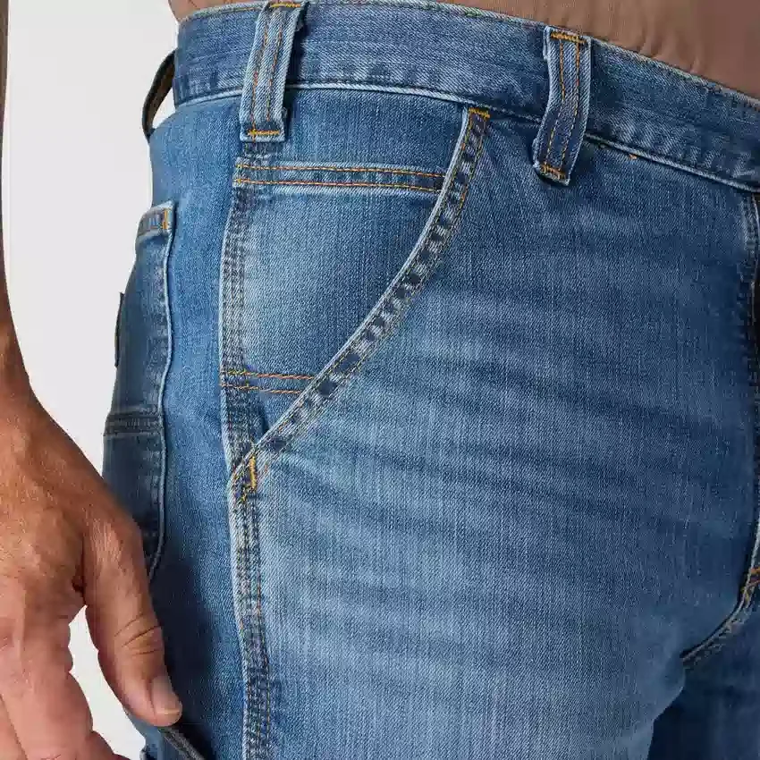 Relaxed Straight Rugged Flex-arbejdsjeans til mænd