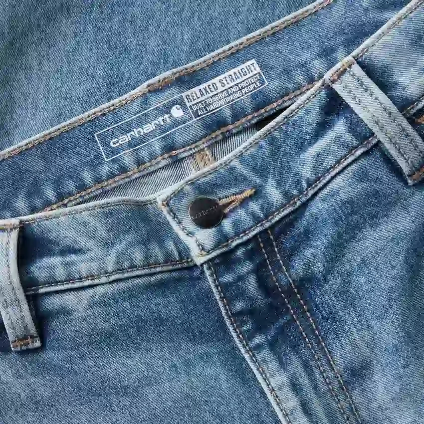 Relaxed Straight Rugged Flex-arbejdsjeans til mænd