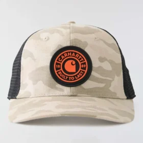 Ripstop-trucker-kasket med camouflagemønster og netbagside