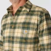 Rugged Flex™ afslappet pasform, mellemkraftig flannel, skjorte med lange ærmer og terner