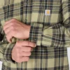 Rugged Flex™ afslappet pasform, mellemkraftig flannel, skjorte med lange ærmer og terner