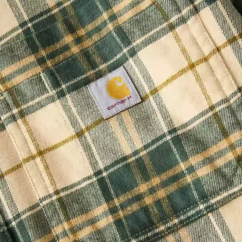 Rugged Flex™ afslappet pasform, mellemkraftig flannel, skjorte med lange ærmer og terner