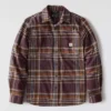 Rugged Flex™ afslappet pasform, mellemkraftig flannel, skjorte med lange ærmer og terner