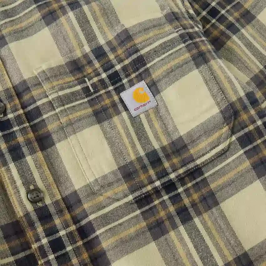 Rugged Flex™ afslappet pasform, mellemkraftig flannel, skjorte med lange ærmer og terner