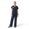 Rugged Flex Fld V-hals-scrubbluse til kvinder