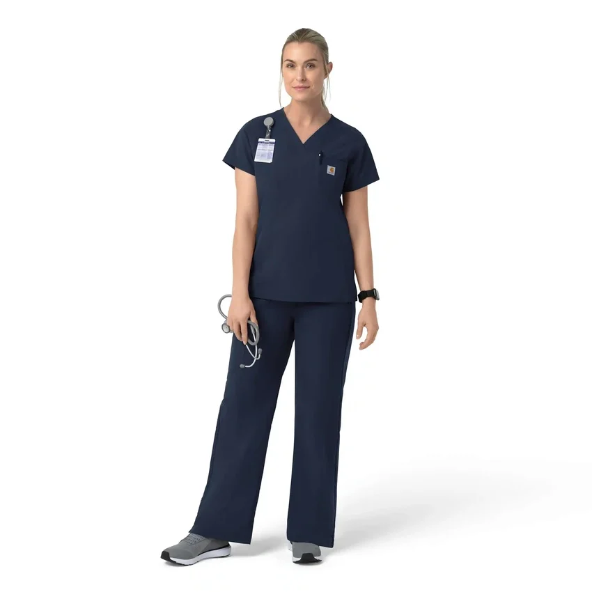 Rugged Flex Fld V-hals-scrubbluse til kvinder