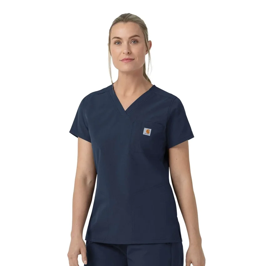 Rugged Flex Fld V-hals-scrubbluse til kvinder
