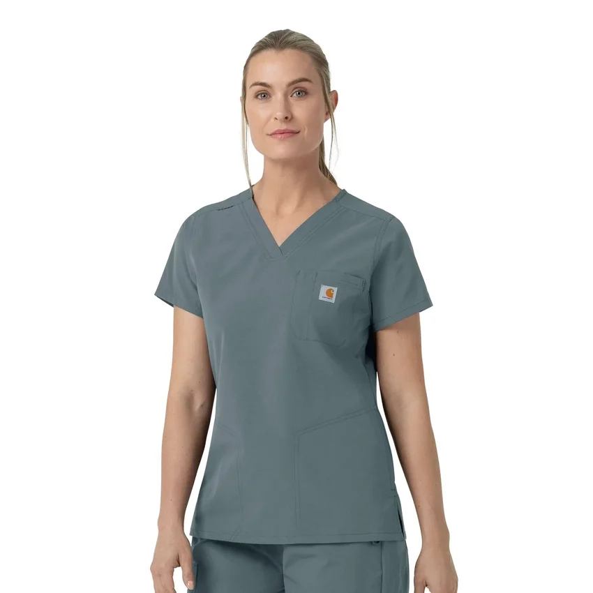 Rugged Flex Fld V-hals-scrubbluse til kvinder