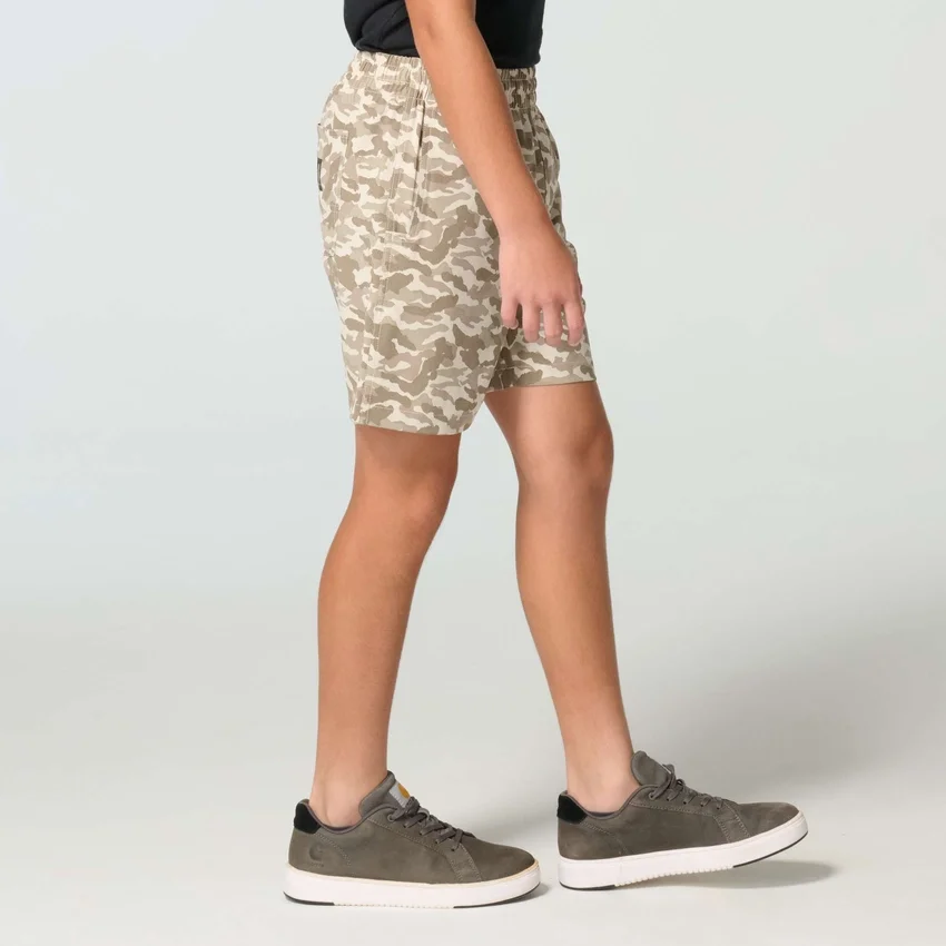 Rugged Flex™ Ripstop Camo-shorts med elastisk linning til drenge (børn)