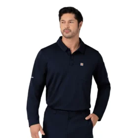 Rugged Flex® Rscu Heavyweight langærmet polo-scrub-bluse med løse ærmer