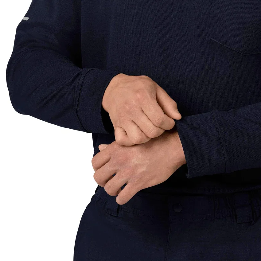Rugged Flex® Rscu Heavyweight langærmet polo-scrub-bluse med løse ærmer