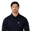 Rugged Flex® Rscu Heavyweight langærmet polo-scrub-bluse med løse ærmer