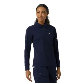 Rugged Flex® Rscu Heavyweight langærmet polo-scrub-bluse til kvinder