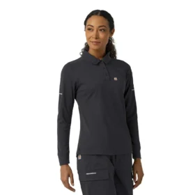 Rugged Flex® Rscu Heavyweight langærmet polo-scrub-bluse til kvinder