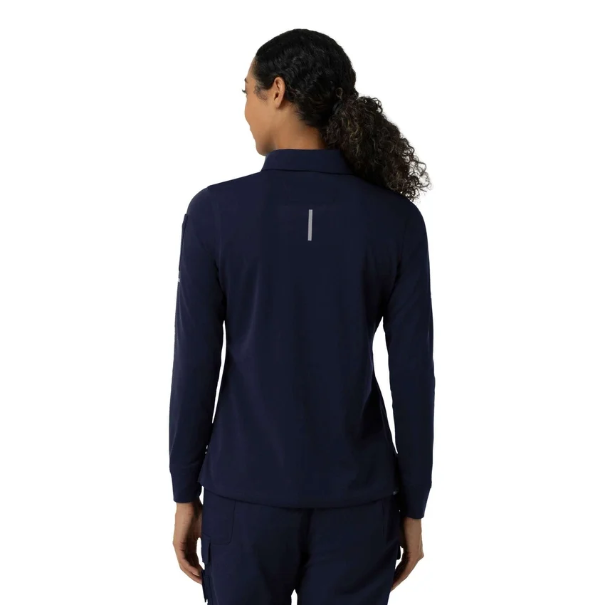 Rugged Flex® Rscu Heavyweight langærmet polo-scrub-bluse til kvinder
