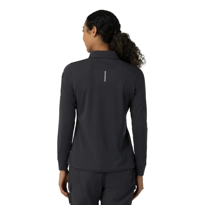 Rugged Flex® Rscu Heavyweight langærmet polo-scrub-bluse til kvinder