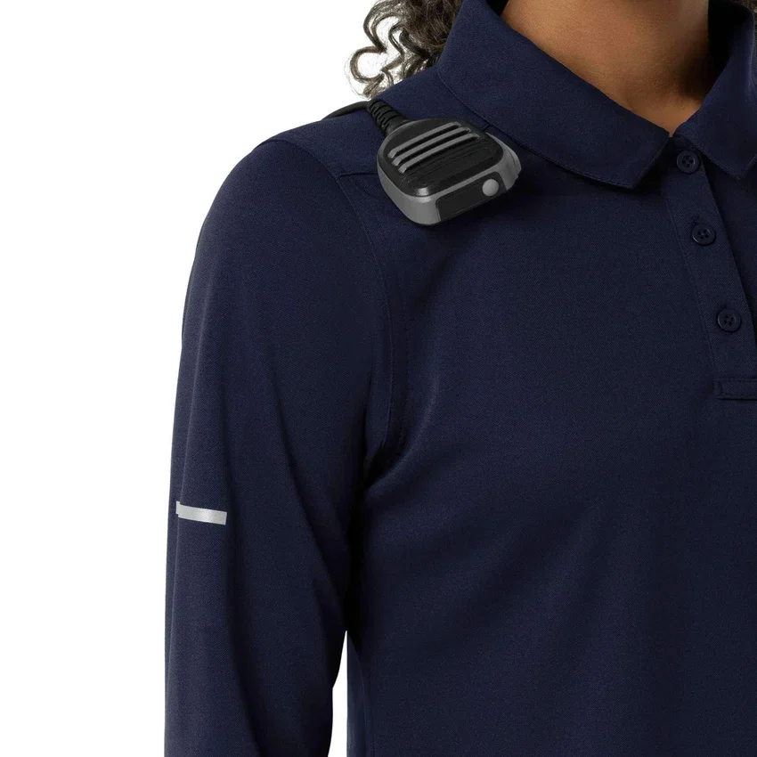 Rugged Flex® Rscu Heavyweight langærmet polo-scrub-bluse til kvinder