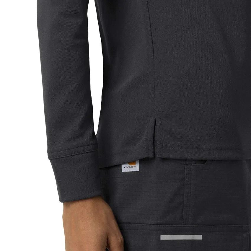 Rugged Flex® Rscu Heavyweight langærmet polo-scrub-bluse til kvinder