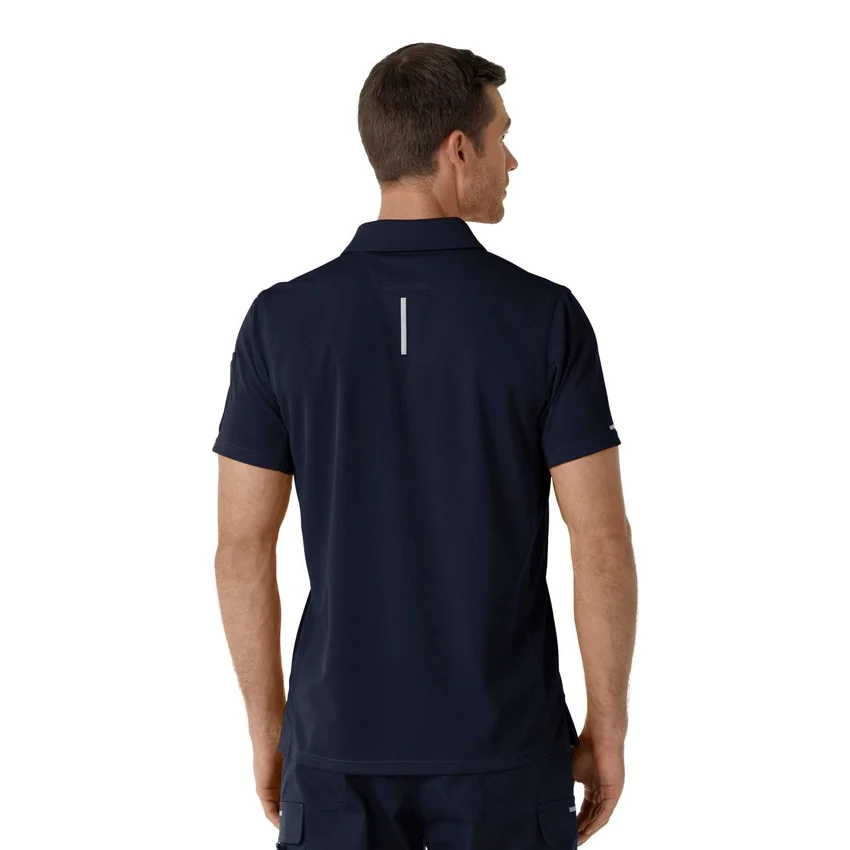 Rugged Flex® Rscu letvægts polo-scrub-bluse med korte løse ærmer