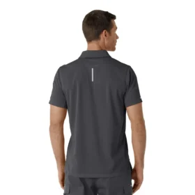 Rugged Flex® Rscu letvægts polo-scrub-bluse med korte løse ærmer