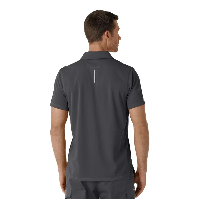 Rugged Flex® Rscu letvægts polo-scrub-bluse med korte løse ærmer