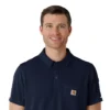 Rugged Flex® Rscu letvægts polo-scrub-bluse med korte løse ærmer
