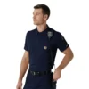 Rugged Flex® Rscu letvægts polo-scrub-bluse med korte løse ærmer