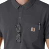 Rugged Flex® Rscu letvægts polo-scrub-bluse med korte løse ærmer