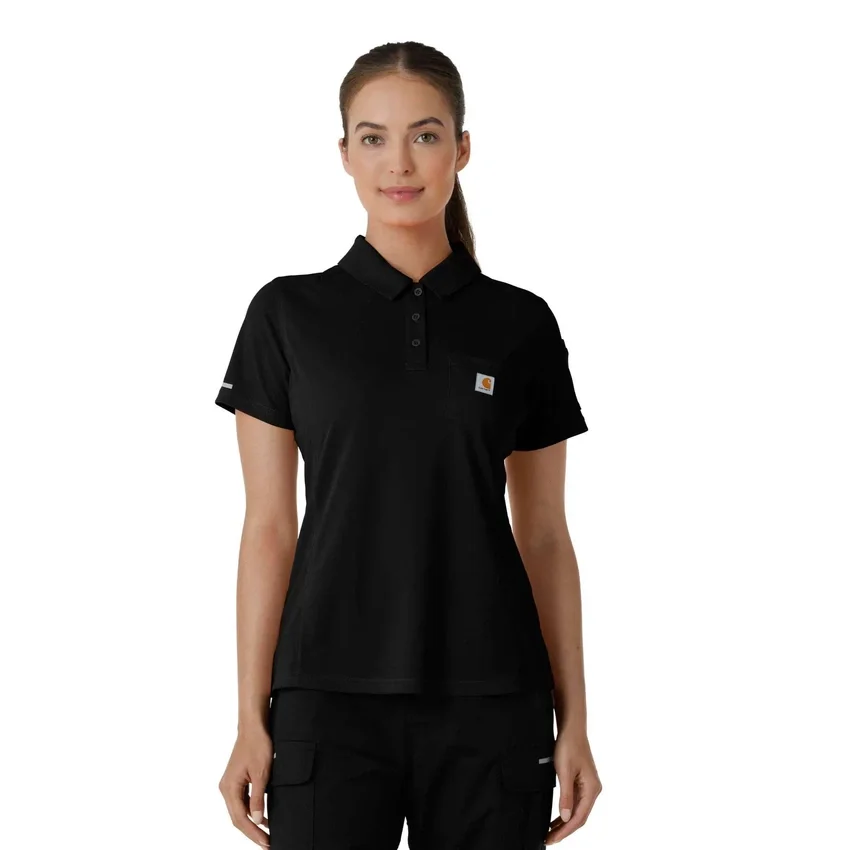 Rugged Flex® Rscu letvægts-poloskjorte med korte løse ærmer til kvinder