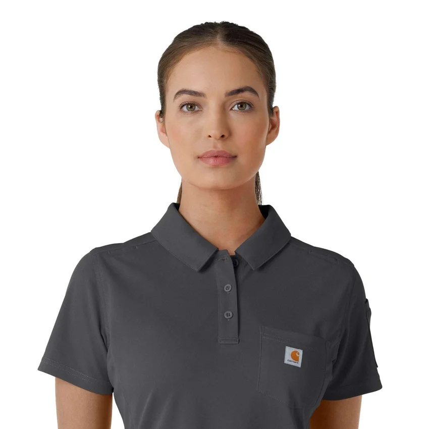 Rugged Flex® Rscu letvægts-poloskjorte med korte løse ærmer til kvinder