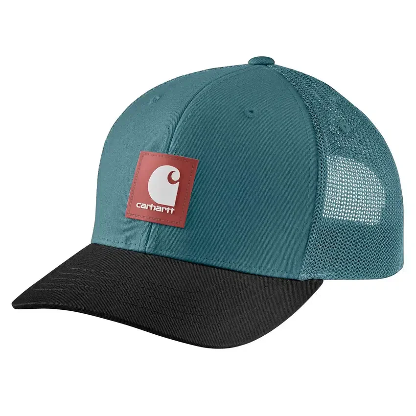 Rugged Flex™ twill-truckerhat med mesh-bagside og logo-patch