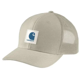 Rugged Flex™ twill-truckerhat med mesh-bagside og logo-patch
