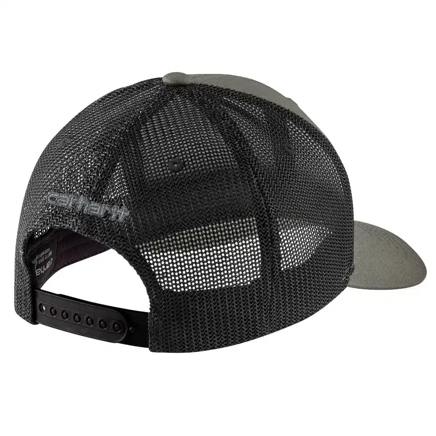 Rugged Flex™ twill-truckerhat med mesh-bagside og logo-patch