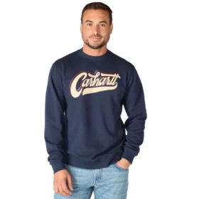 Sawyer Graphic Script-sweatshirt med rund hals til mænd