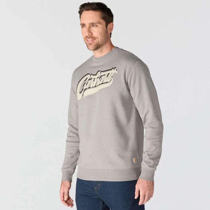 Sawyer Graphic Script-sweatshirt med rund hals til mænd
