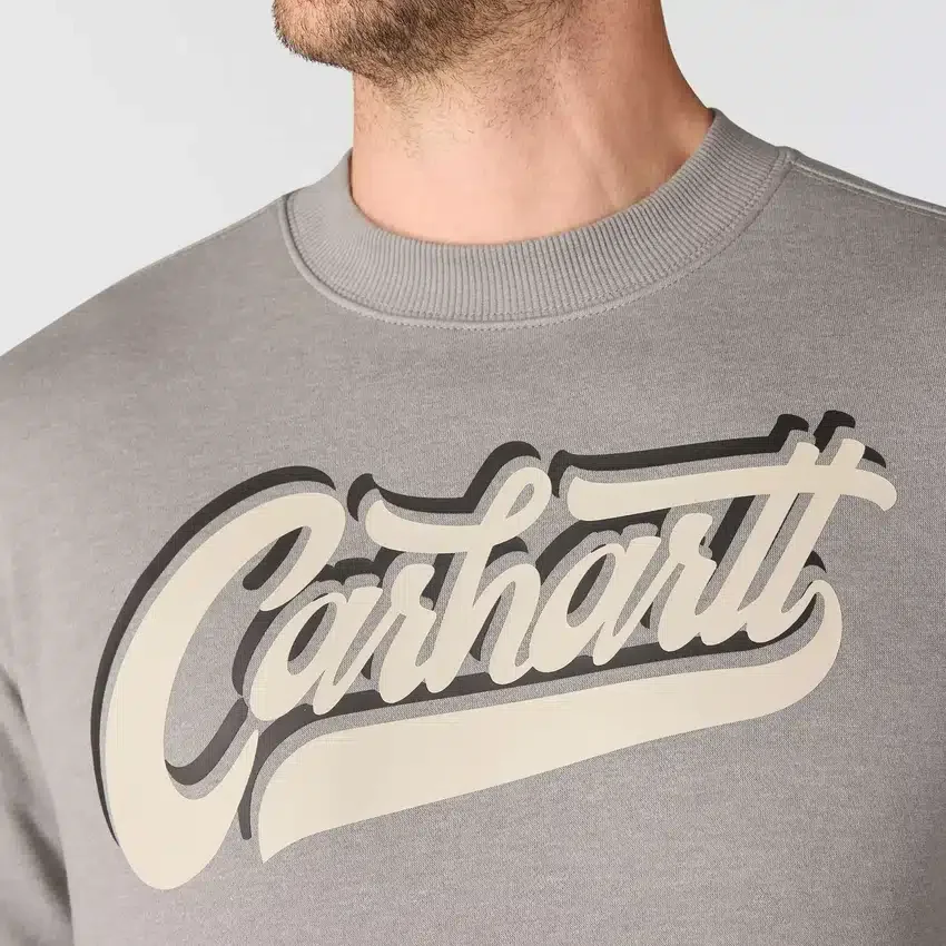 Sawyer Graphic Script-sweatshirt med rund hals til mænd