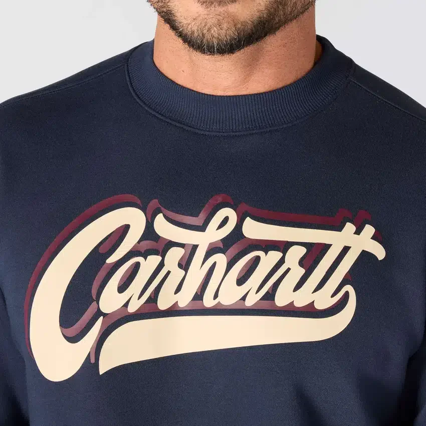 Sawyer Graphic Script-sweatshirt med rund hals til mænd