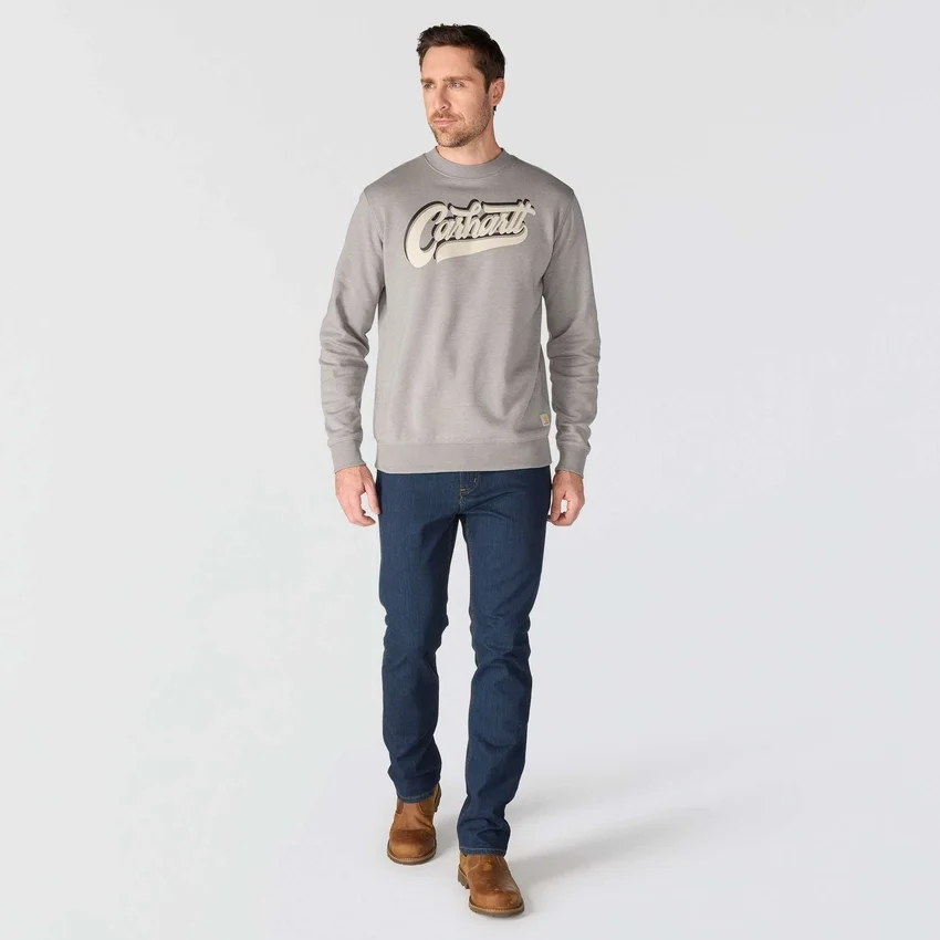 Sawyer Graphic Script-sweatshirt med rund hals til mænd