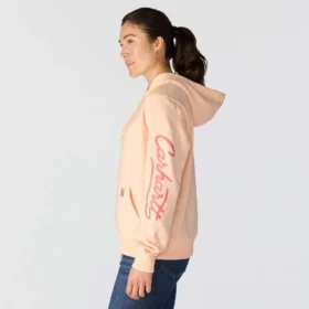 Sawyer Script Logo-hættetrøje med løse ærmer til kvinder