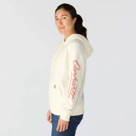 Sawyer Script Logo-hættetrøje med løse ærmer til kvinder