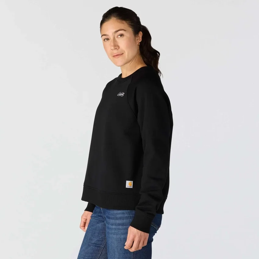 Sawyer-sweatshirt med rund hals og løs pasform til kvinder