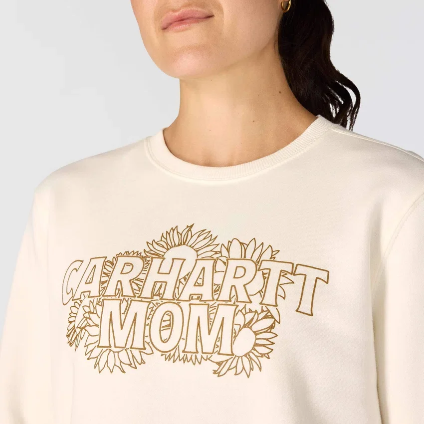 Sawyer-sweatshirts med rund hals og grafisk motiv til kvinder til Mors Dag