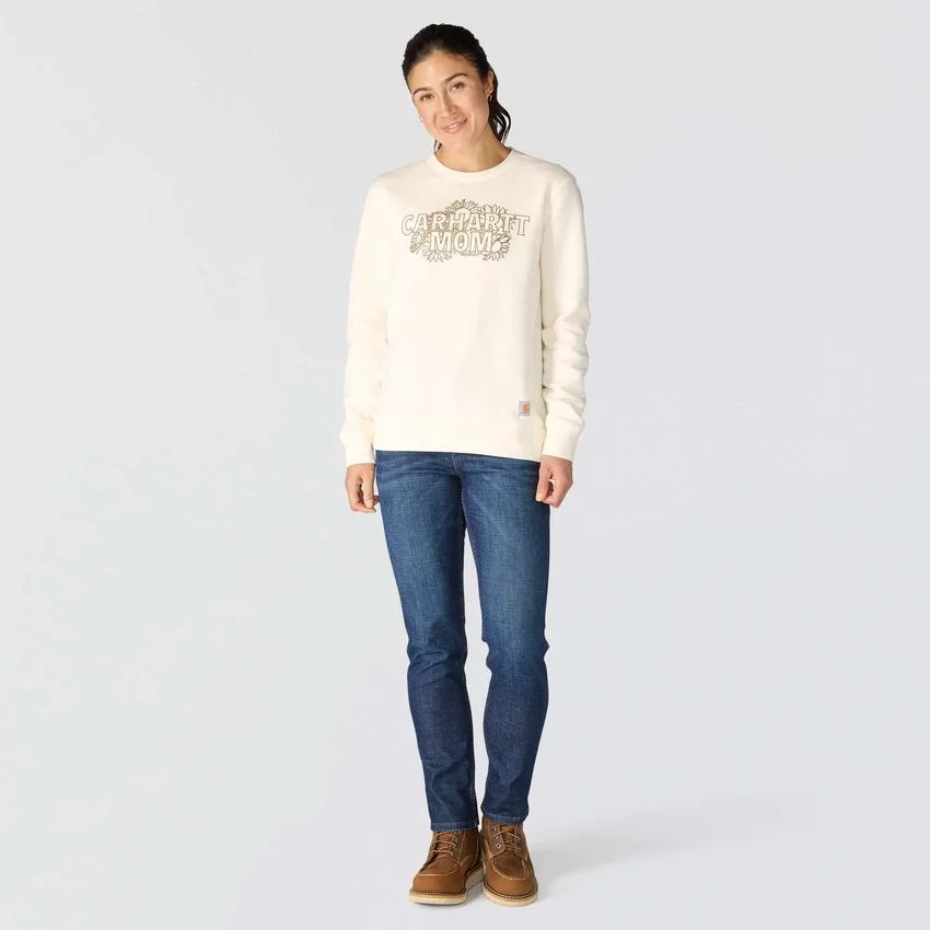 Sawyer-sweatshirts med rund hals og grafisk motiv til kvinder til Mors Dag