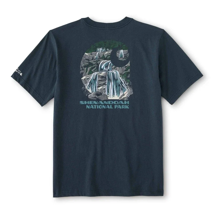 Shenandoah National Park-skjorte med grafisk motiv til mænd