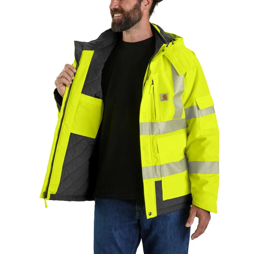 Sherwood høj synlighed klasse 3 isoleret regnjakke til mænd: Rain Defender-jakke