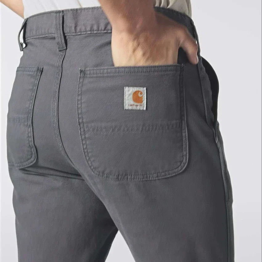 Slim-fit, koniske Rigby-arbejdsbukser i canvas for mænd