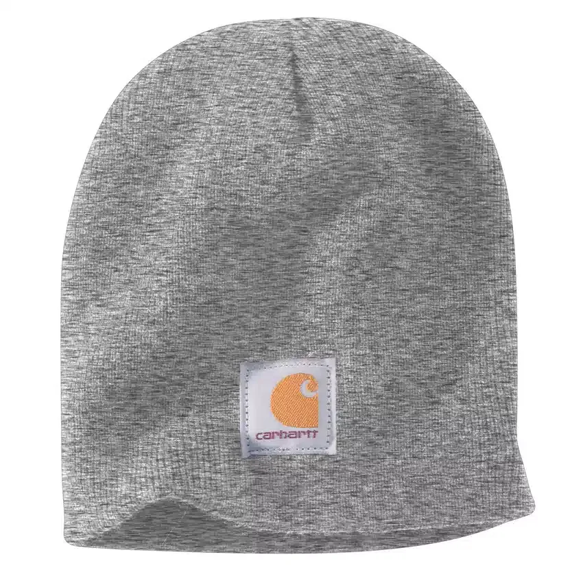 Strikket hue med logo-patch